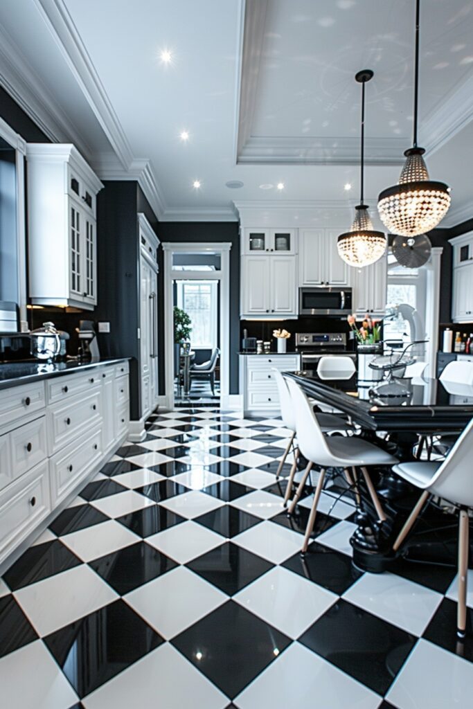 Classic Checkerboard Kitchen Style