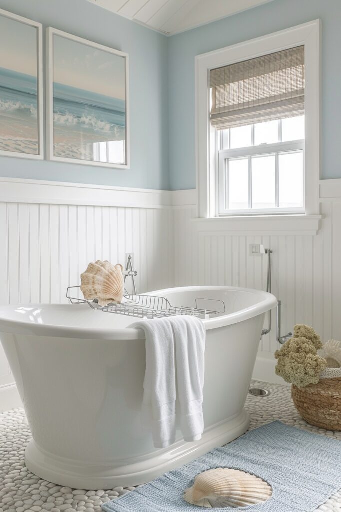 Coastal Charm in Tiny Bathrooms