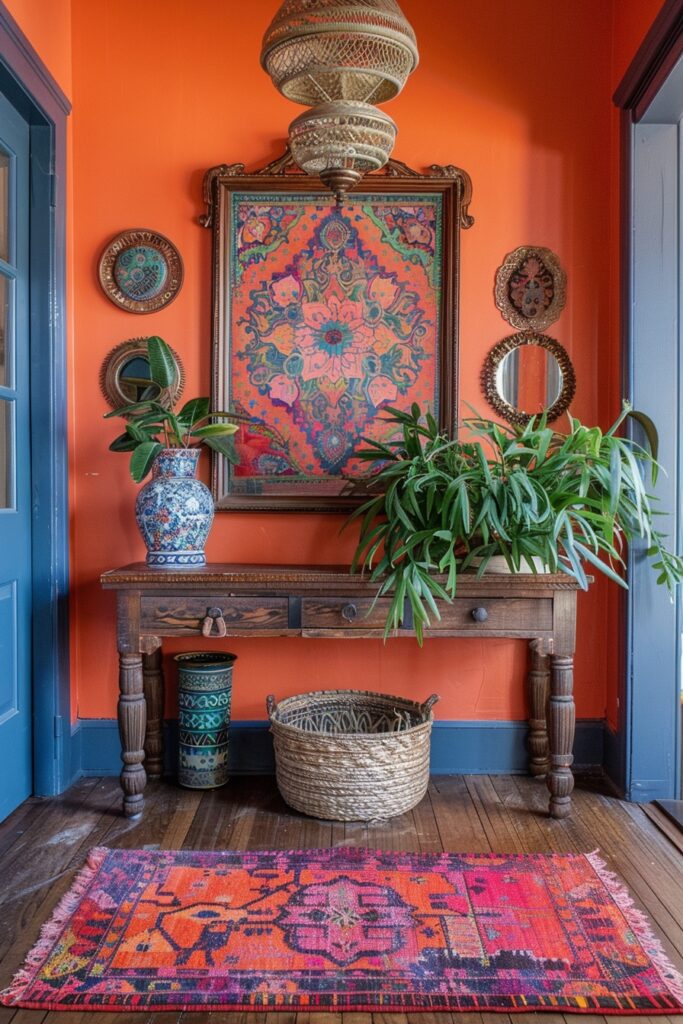 Colorful Boho Entryway Delight