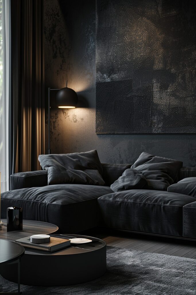 Contemporary Black Living Space