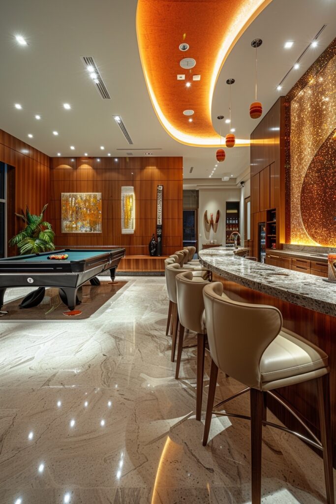 Contemporary Gaming Room