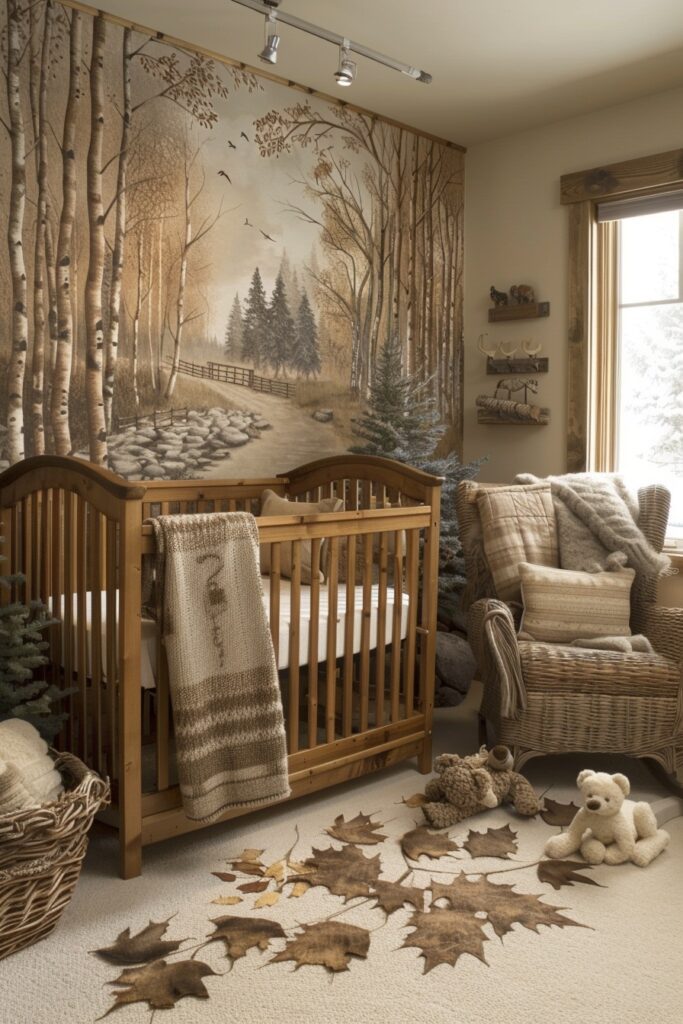 Cozy Forest-Themed Nursery