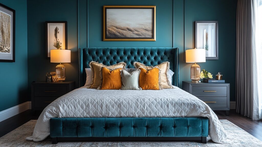 Dark Teal bedroom