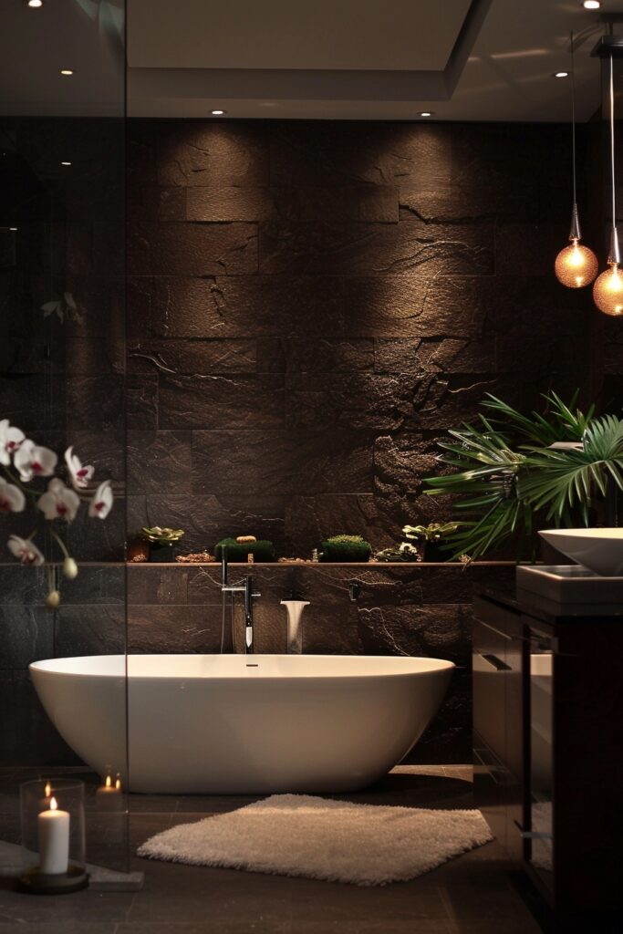 Designer Dark Bathroom