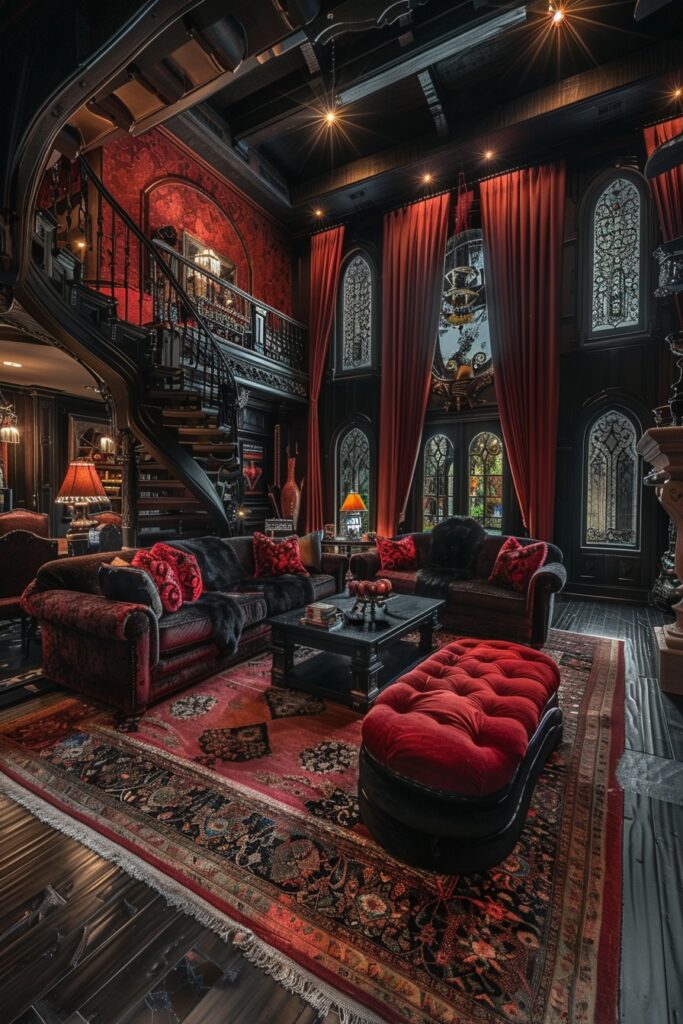 Dramatic Gothic Revival Spaces