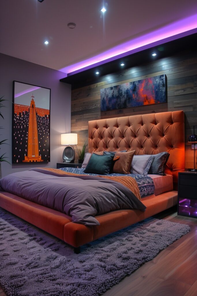 Dynamic Urban Nightlife Bedrooms