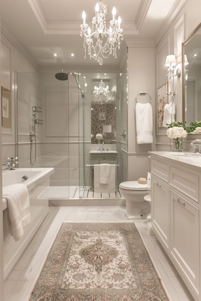 Elegant Tiny Bathroom Designs with Classic Influences