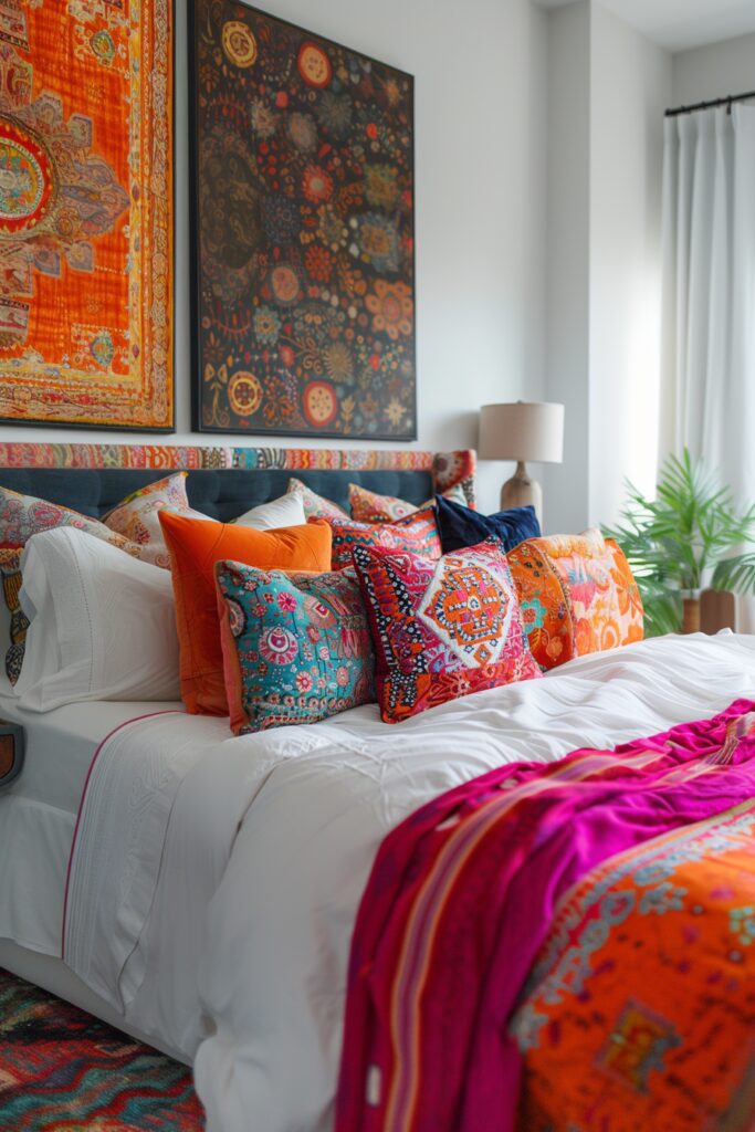 Exotic Pillows Gypsy Boho Bedroom