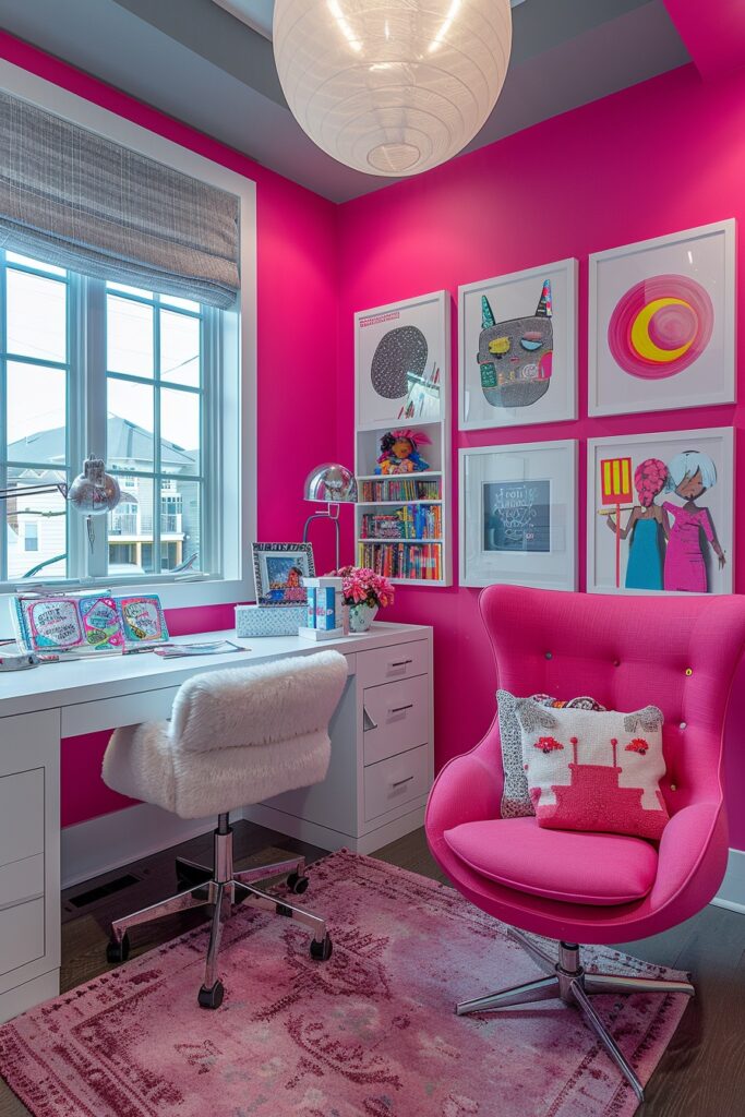 Expressive Pink Teen Rooms