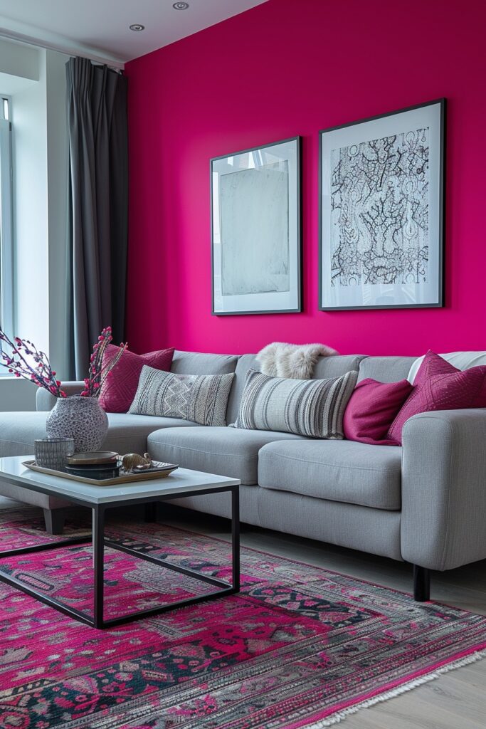 Eye-Catching Pink Accent Walls