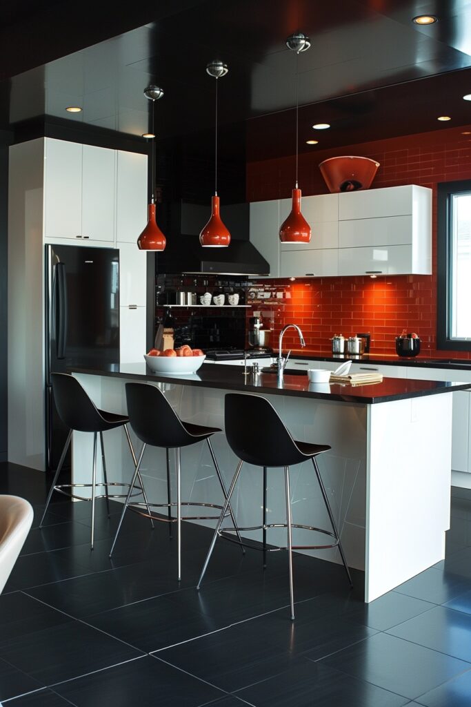 High-Contrast Thematic Kitchens