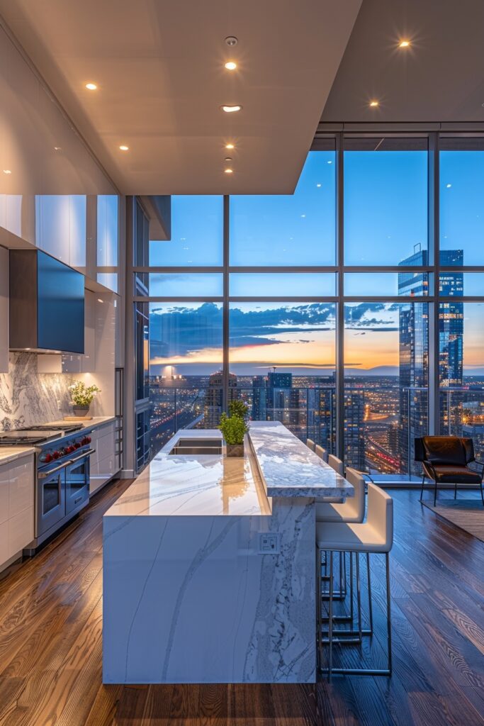 High-Rise Kitchens with Panoramic Views