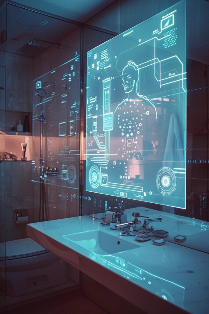 Interactive Holographic Bathroom Aids