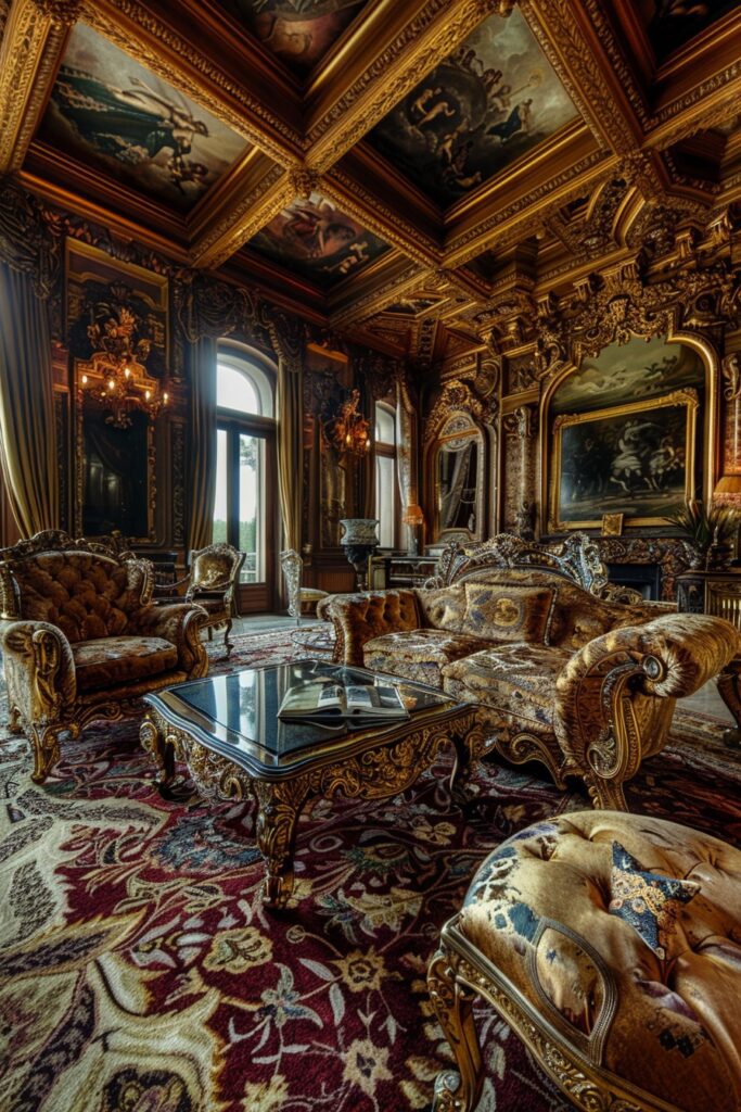 Lavish Baroque Living Areas