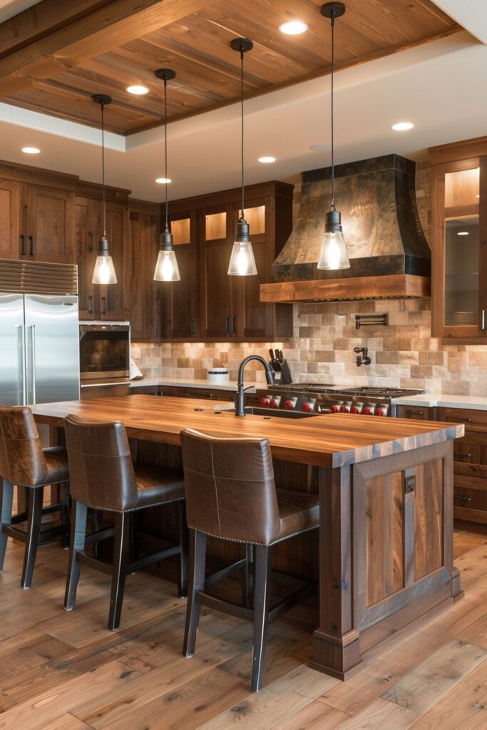 Lavish Wooden Accented Kitchens