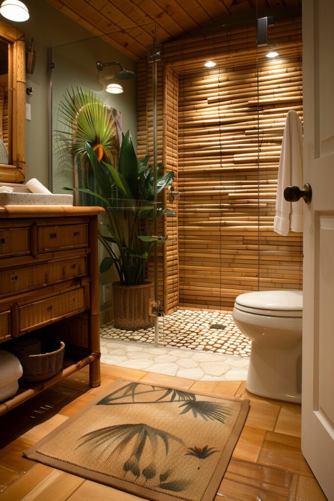 Lush Tropical Urban Bathroom