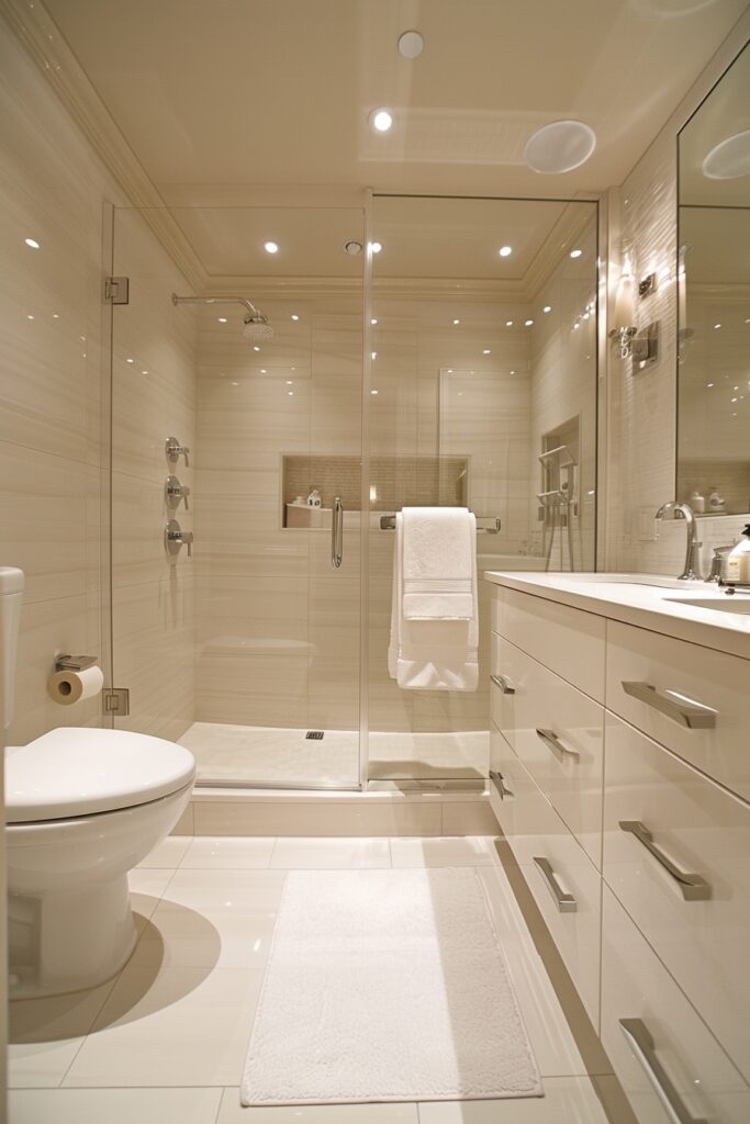 Lustrous High-Gloss Small Bathrooms