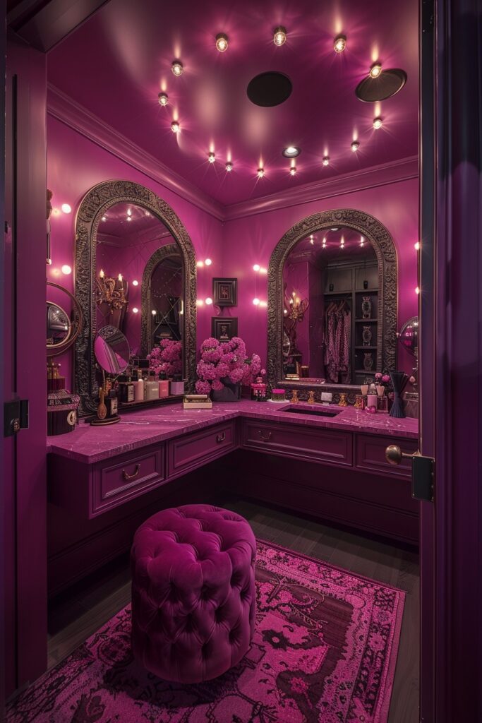 Luxurious Pink Dressing Rooms