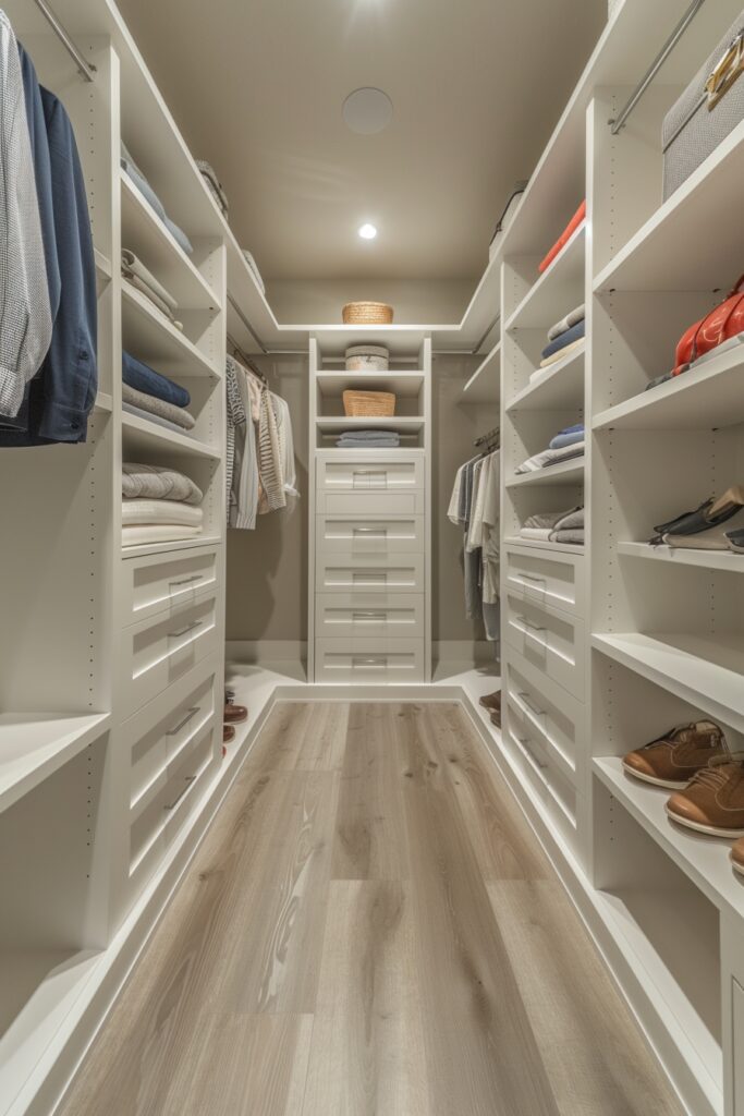 Minimalist Floating Shelves Closet