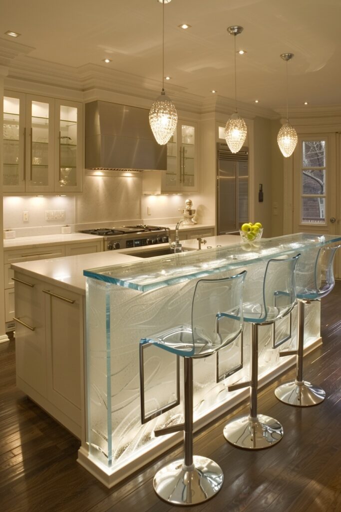 Modern Glass-Feature Kitchens