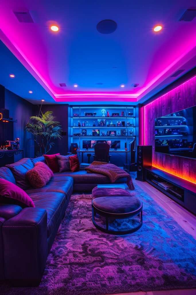 Night-Themed Gaming Room