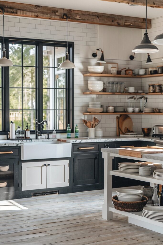 Open Shelving in Chic Modern Kitchens