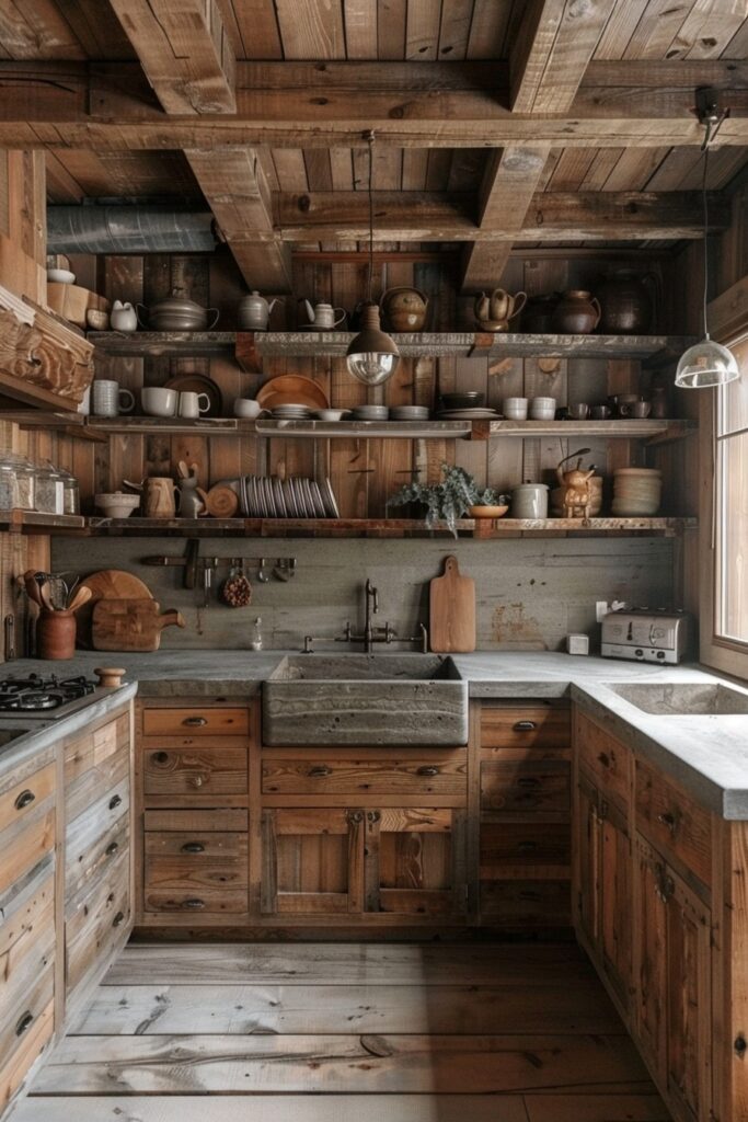 Quaint Rustic Kitchen Corner