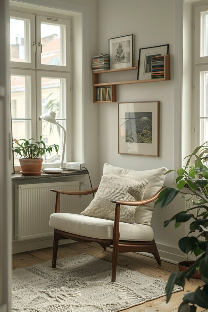 Quiet Scandinavian Reading Area