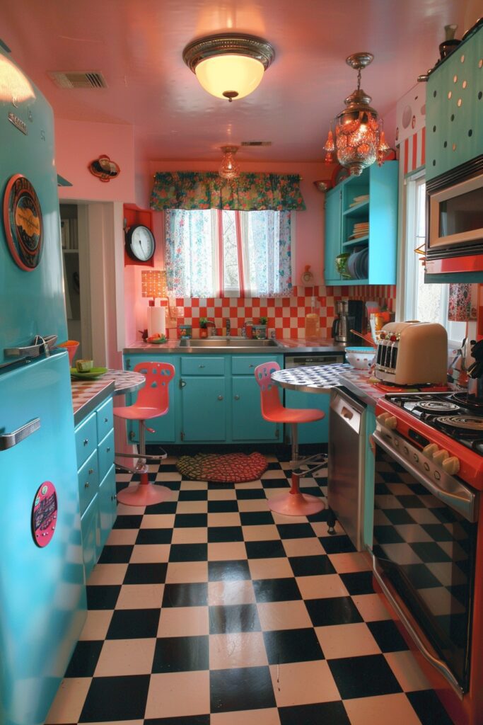 Retro Flair Compact Kitchen Style