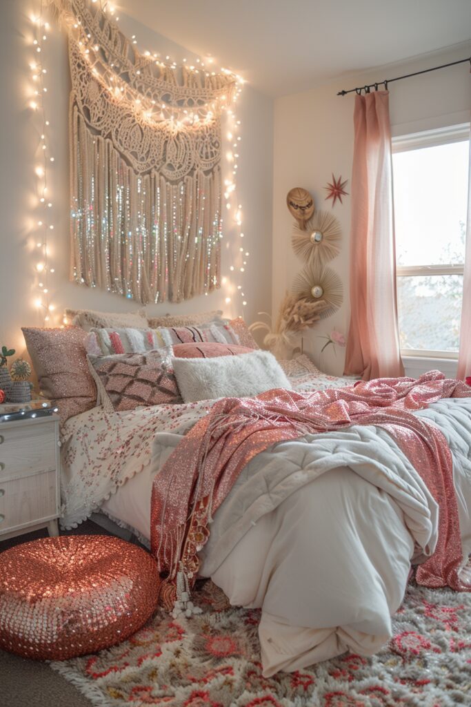 Sequin Sparkle Gypsy Boho Bedroom