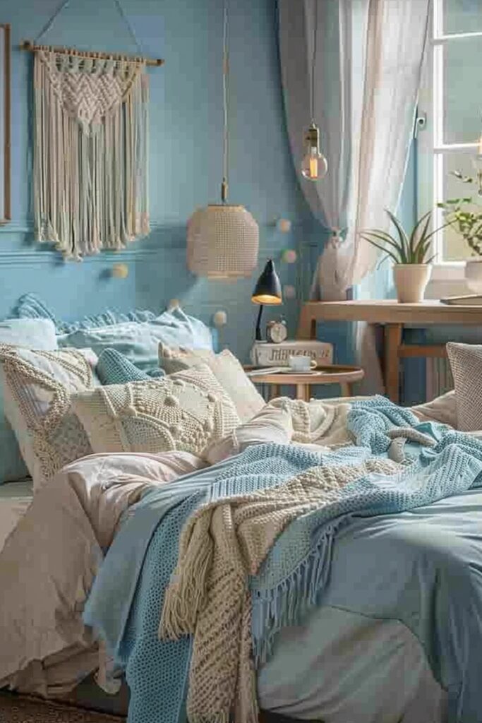 Sky Blue Zen Dorm Room