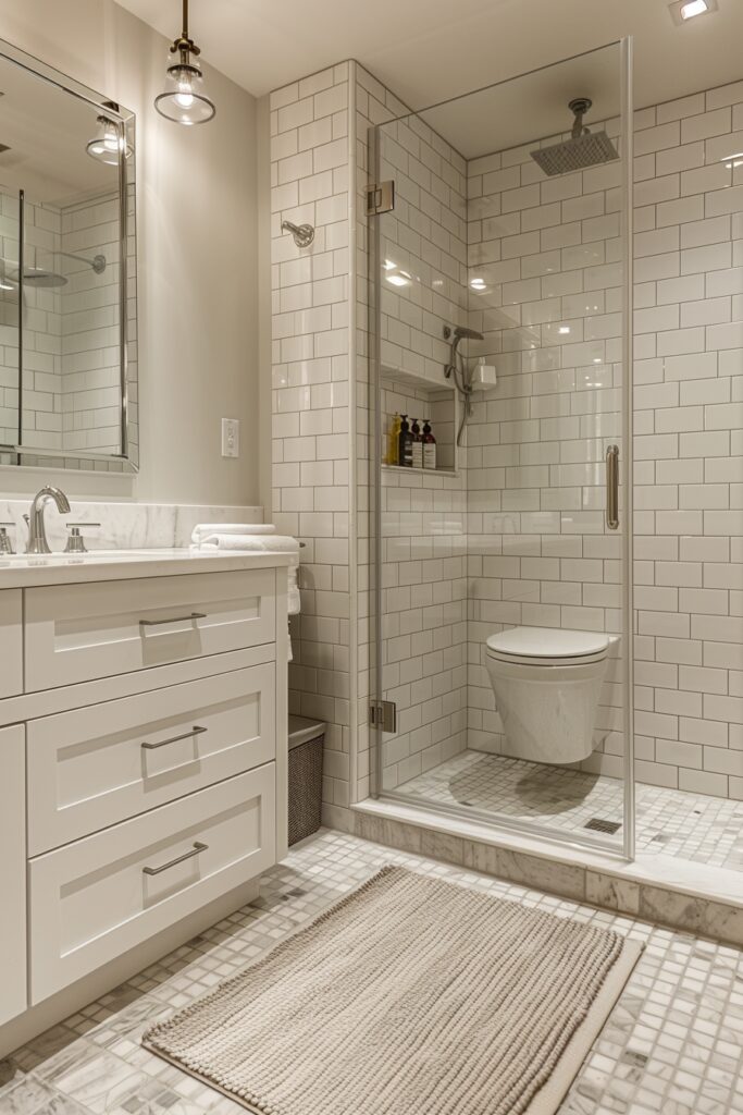 Sleek Minimalist Washroom Space