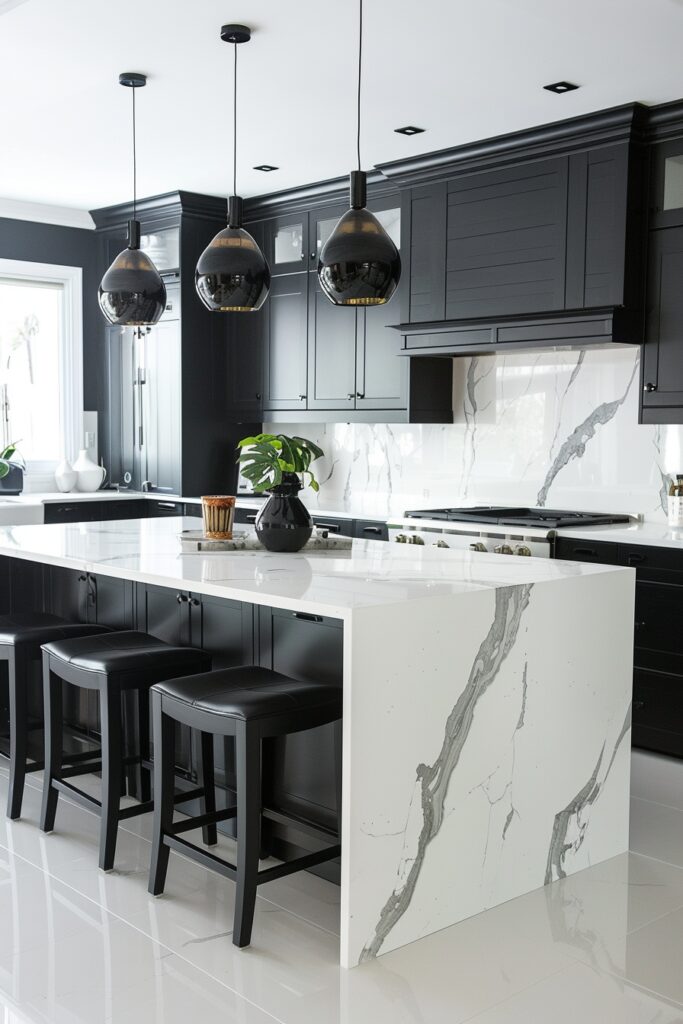 Striking Contrast Kitchen