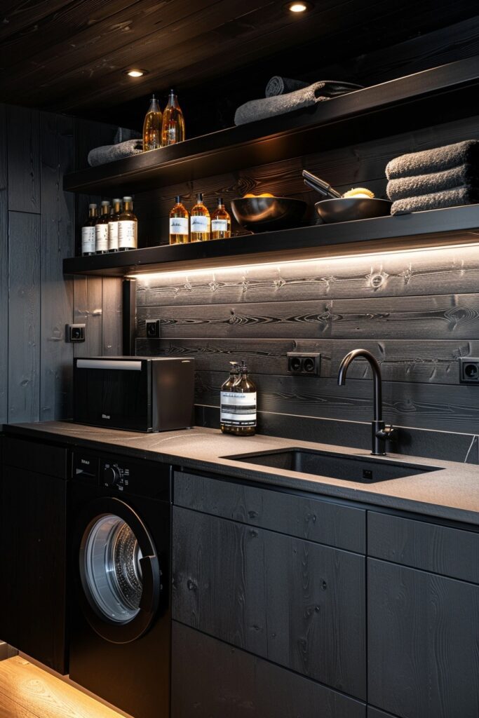 Stylish Monochrome Utility Room