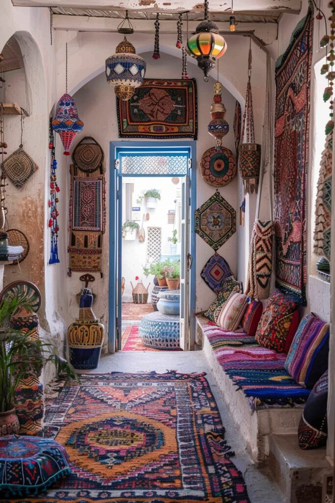 Tapestry Boho Festivity Entryway