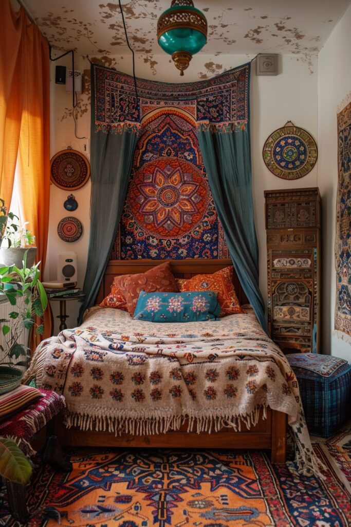 Tapestry-Enhanced Gypsy Boho Chamber