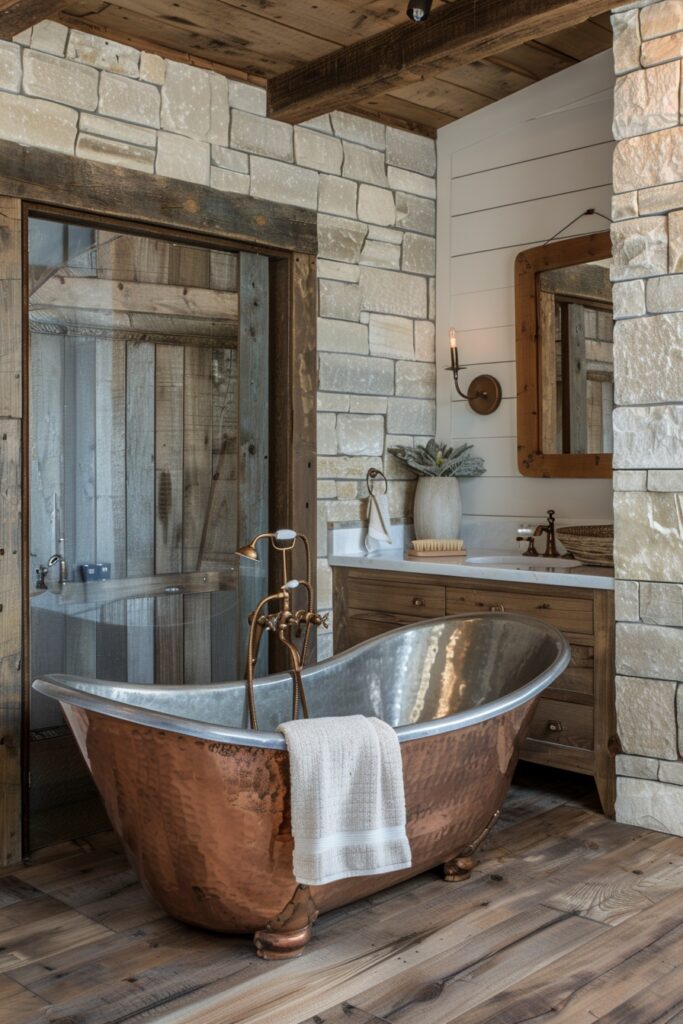 Tranquil Rustic Bathrooms