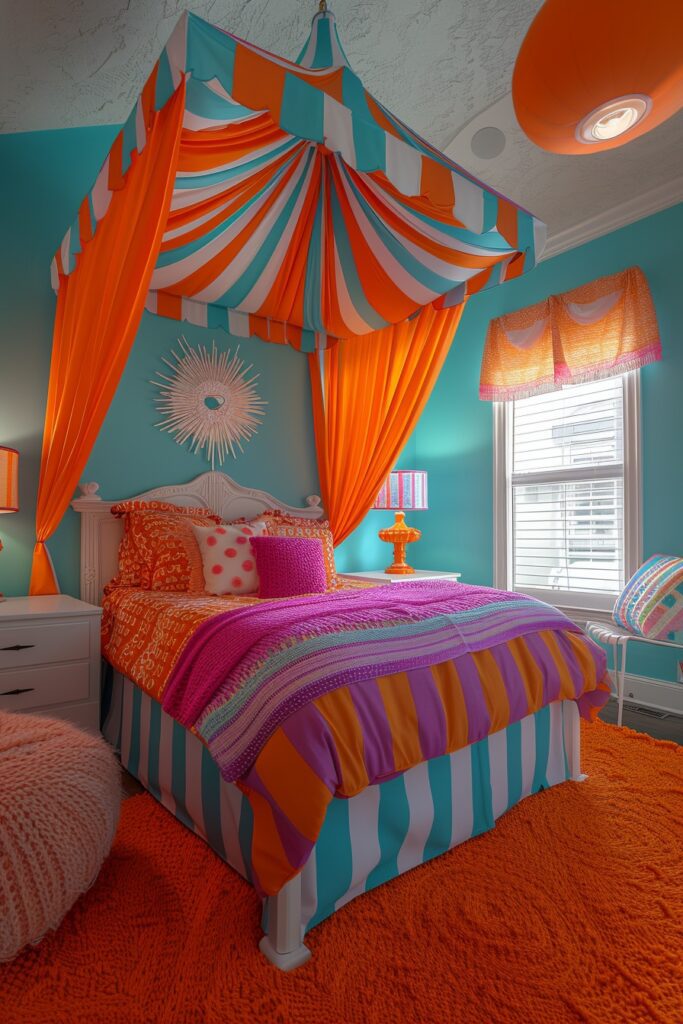 Vibrant Energy Girls Bed with Canopy