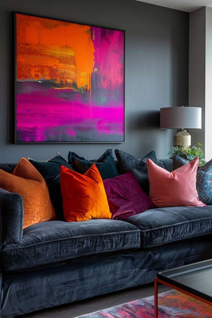 Vibrant Touches in a Grey Palette