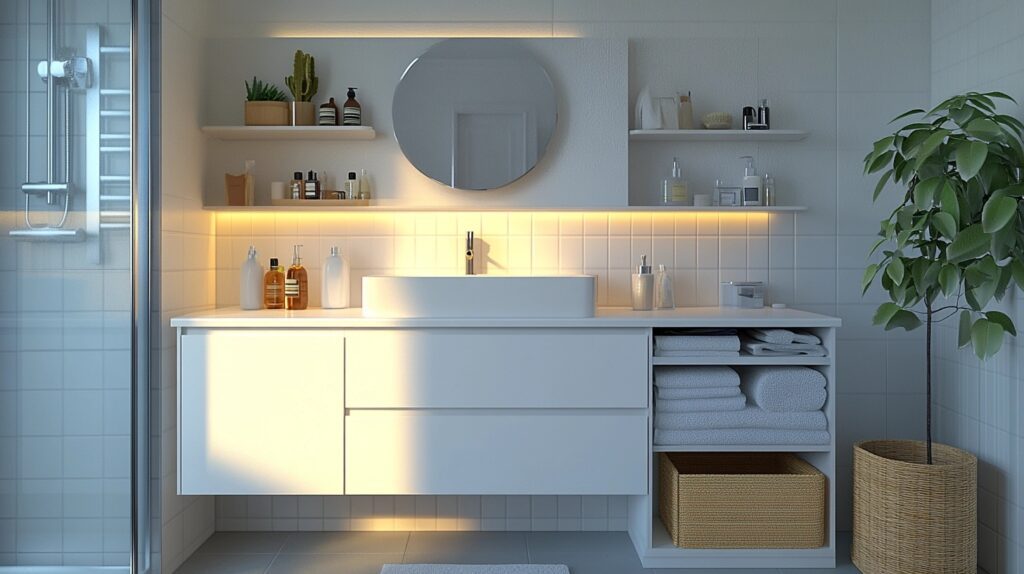 tiny apartment bathroom