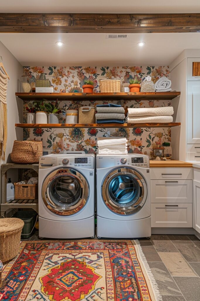 Boho Laundry Corner