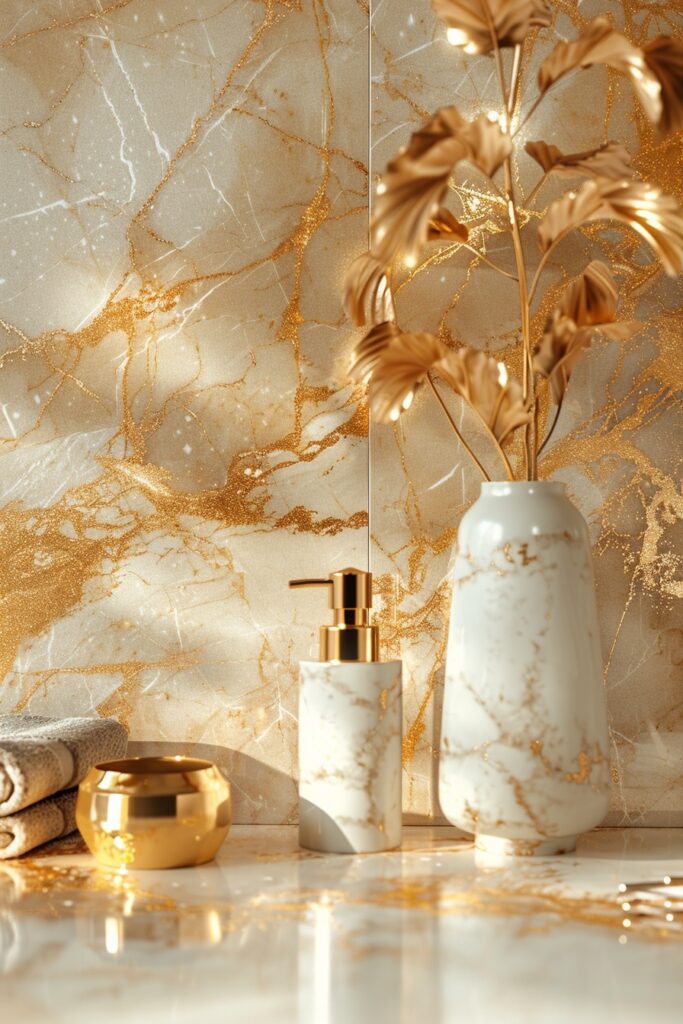 Bold Gold Marble