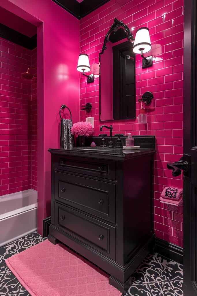 Bold Pink and Black