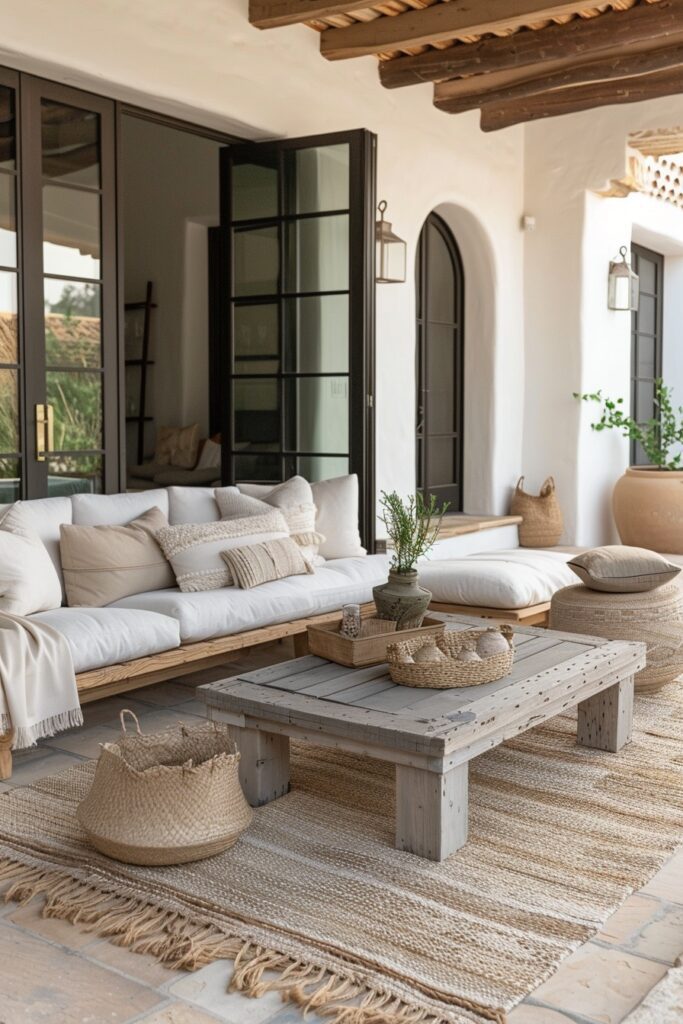 Chic Scandi Boho Patio Arrangements