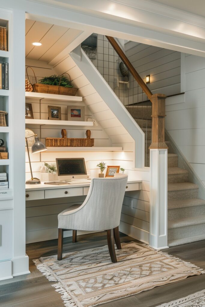 Compact Office Nooks Under Stairs