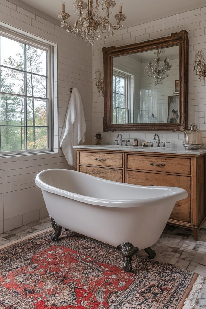 Eclectic Vintage Bath