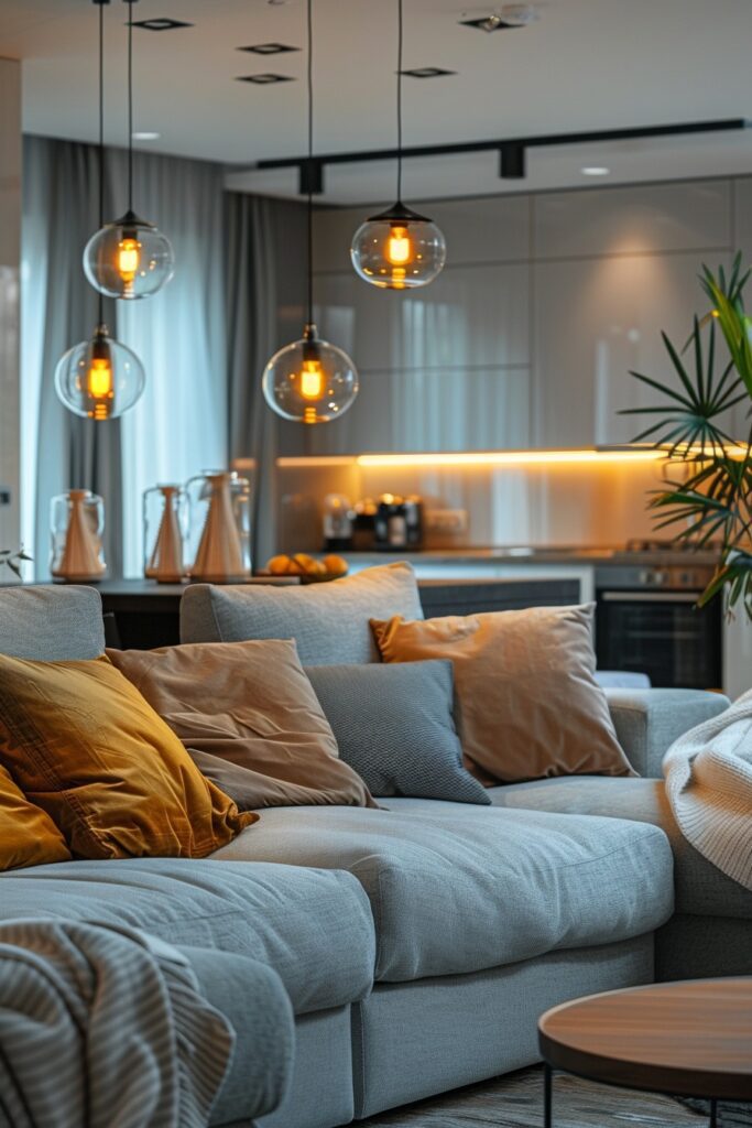 Grey and Modern Lighting