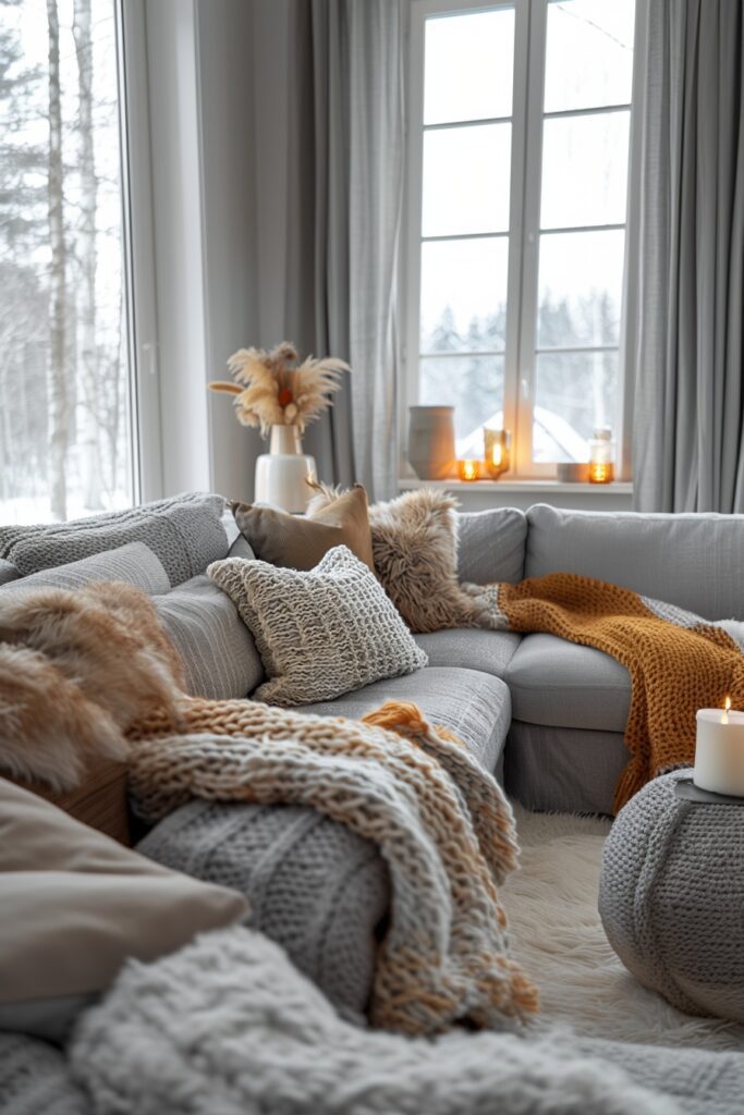 Grey and Plush Throws