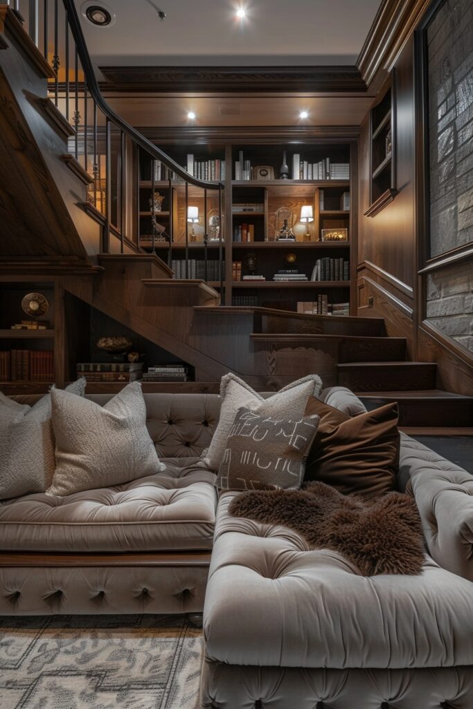 Luxurious Lounging Under Stairs