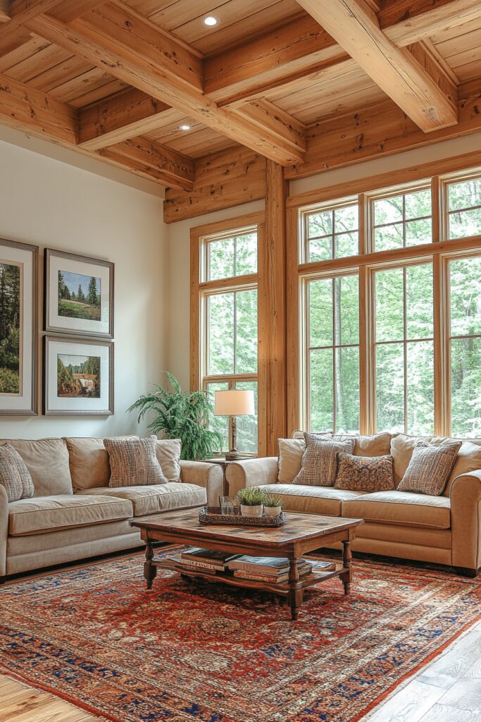 Natural Wood Living Room